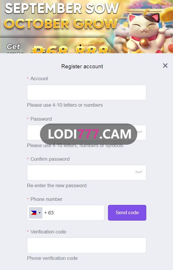 How to download and register a Lodi777 account